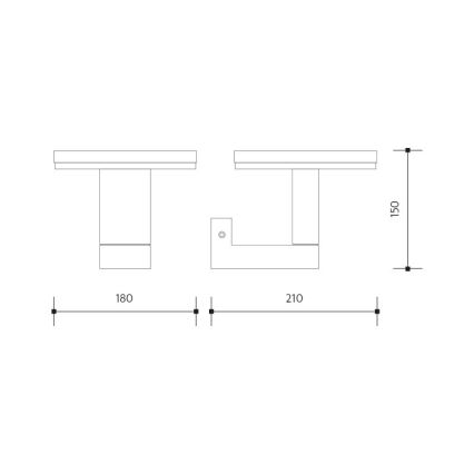 LED Екстериорен аплик BARI LED/10W/230V 4000K IP54 антрацит