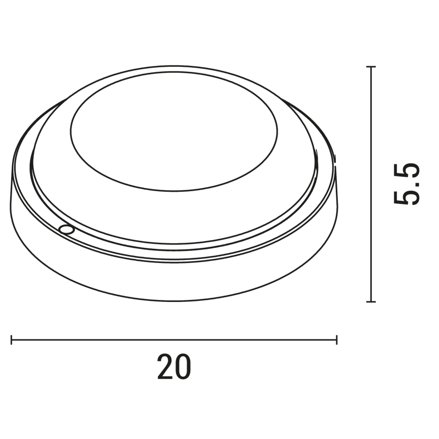 LED Екстериорен аплик BULKHEAD LED/18W/230V 3000K IP54 черен