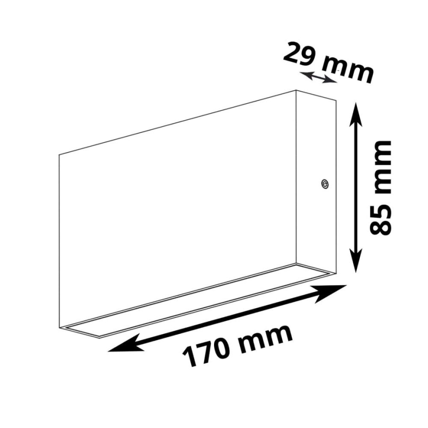 LED Екстериорен аплик CHICAGO LED/5,5W/230V IP44 бял