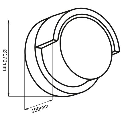 LED Екстериорен аплик ESSEN LED/10W/230V IP44 черен