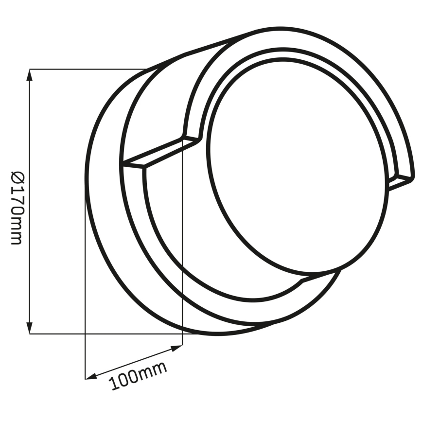 LED Екстериорен аплик ESSEN LED/10W/230V IP44 черен