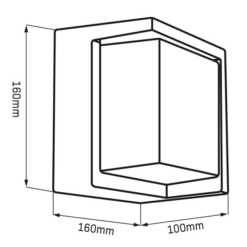 LED Екстериорен аплик ESSEN LED/12W/230V IP44 черен