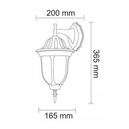 LED Екстериорен аплик FLORENCJA 1xE27/10W/230V IP43