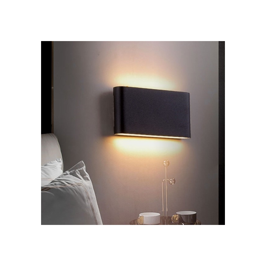 LED Екстериорен аплик FLOW 2xLED/6W/230V IP54 3000K антрацит
