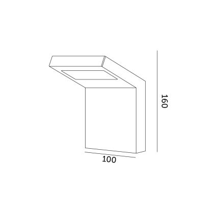 LED Екстериорен аплик INDUO K LED/10W/230V 4000K IP54