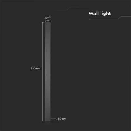 LED Екстериорен аплик LED/10W/230V 3000K IP65 антрацит