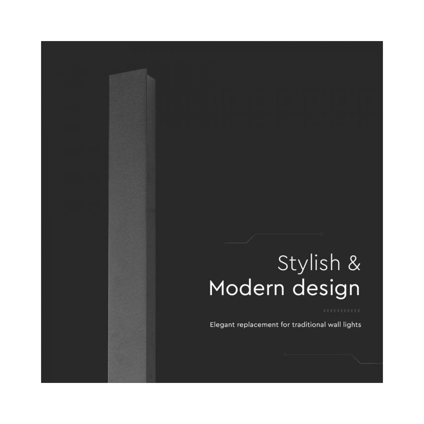 LED Екстериорен аплик LED/10W/230V 4000K IP65 черен