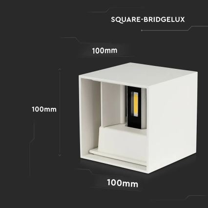 LED Екстериорен аплик LED/11W/230V 3000K IP65 бял