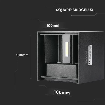 LED Екстериорен аплик LED/11W/230V 3000K IP65 черен