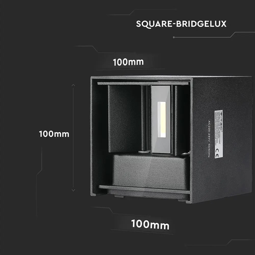 LED Екстериорен аплик LED/11W/230V 3000K IP65 черен
