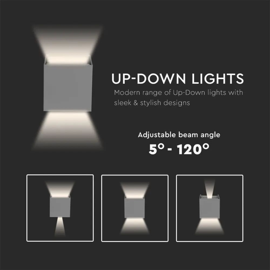 LED Екстериорен аплик LED/11W/230V 3000K IP65 сив