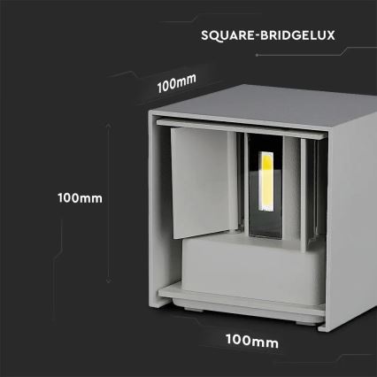 LED Екстериорен аплик LED/11W/230V 3000K IP65 сив
