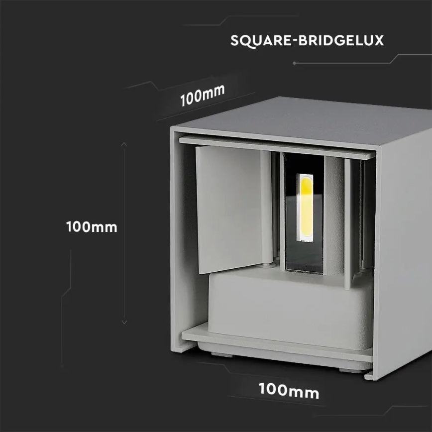 LED Екстериорен аплик LED/11W/230V 3000K IP65 сив