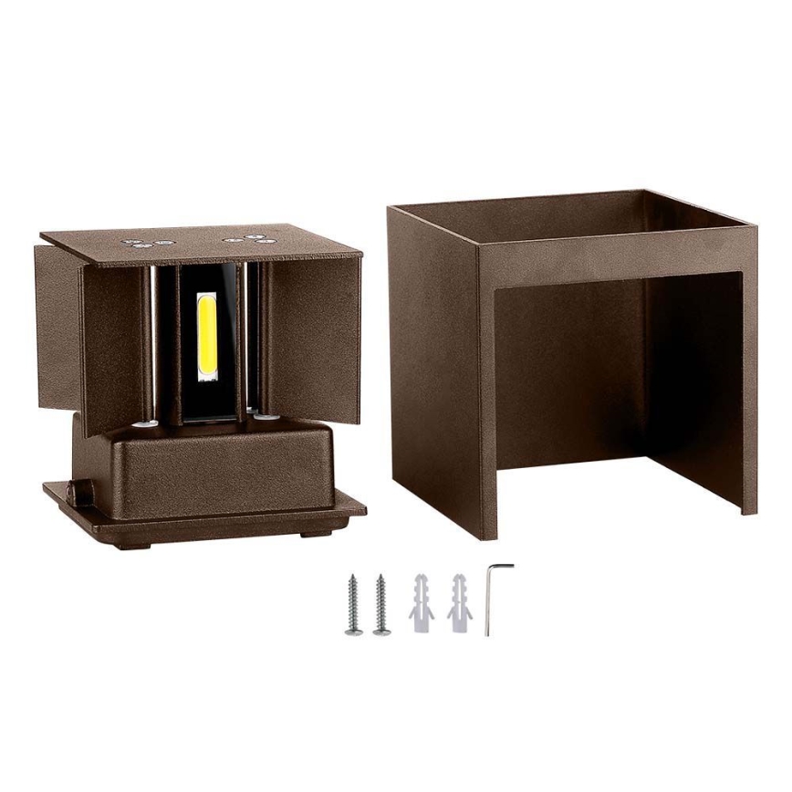 LED Екстериорен аплик LED/11W/230V 3000K IP65 кафяв
