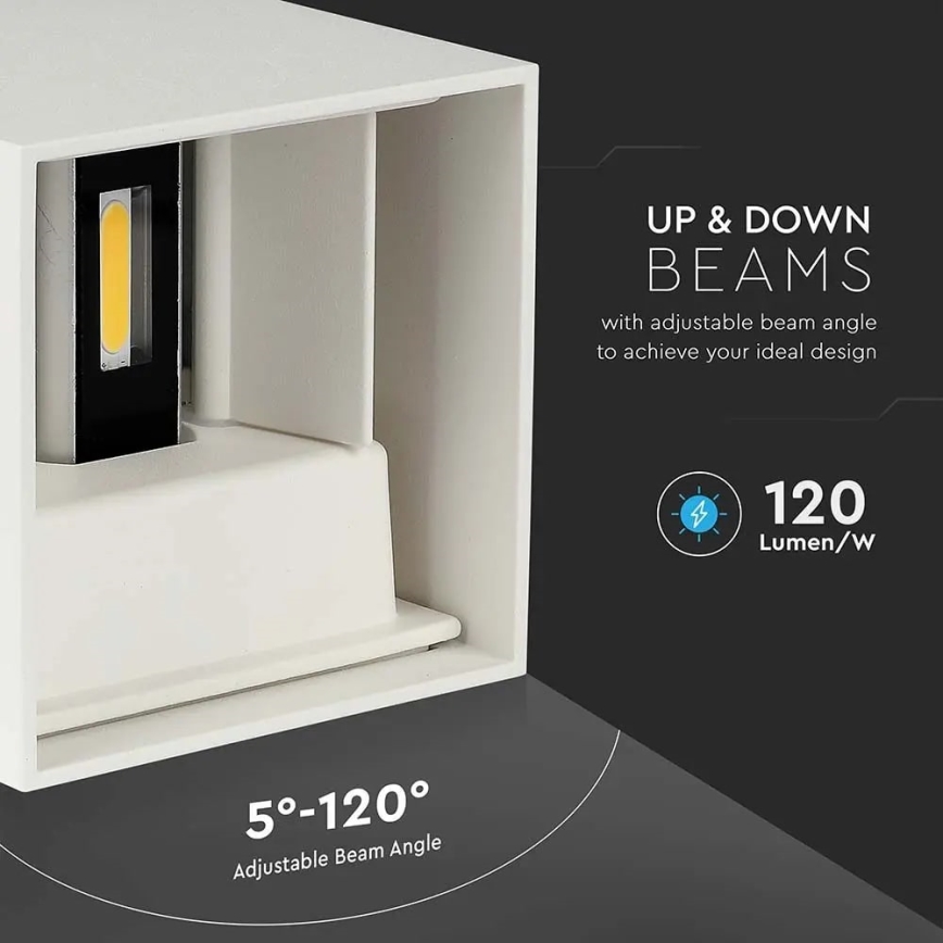 LED Екстериорен аплик LED/11W/230V 4000K IP65 бял