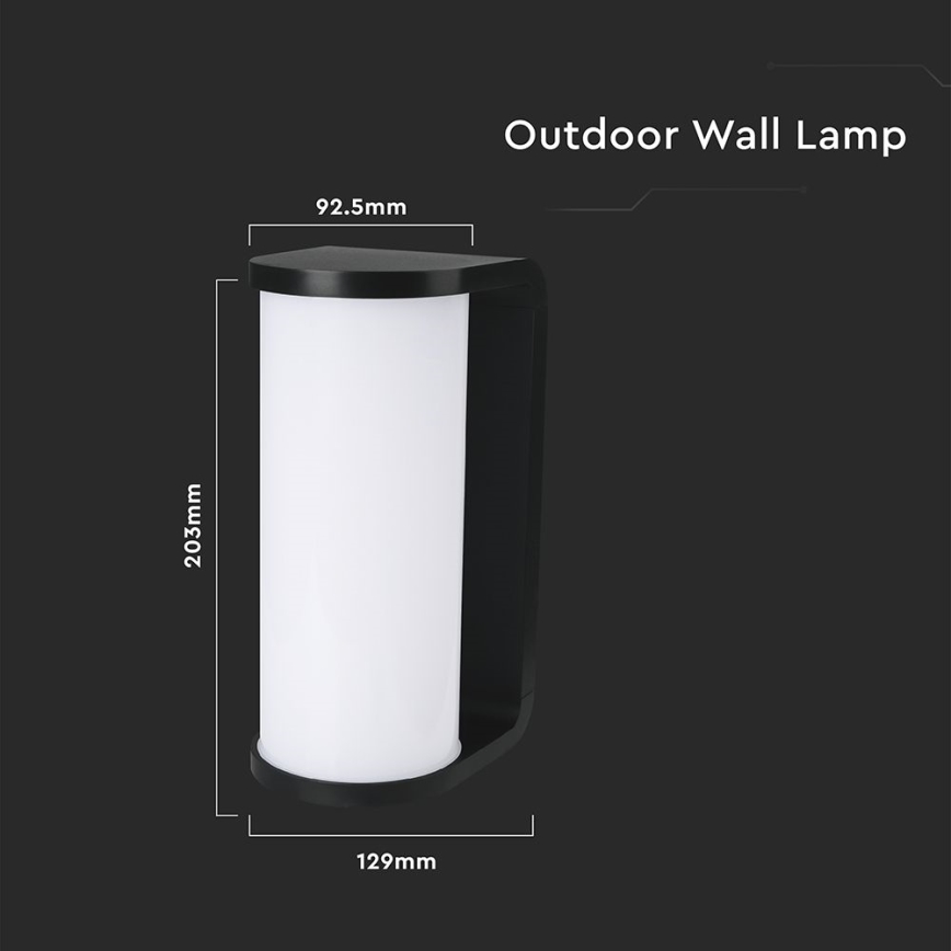 LED Екстериорен аплик LED/12W/230V 3000/4200/6500K IP65 черен