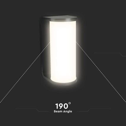 LED Екстериорен аплик LED/12W/230V 3000/4200/6500K IP65 черен