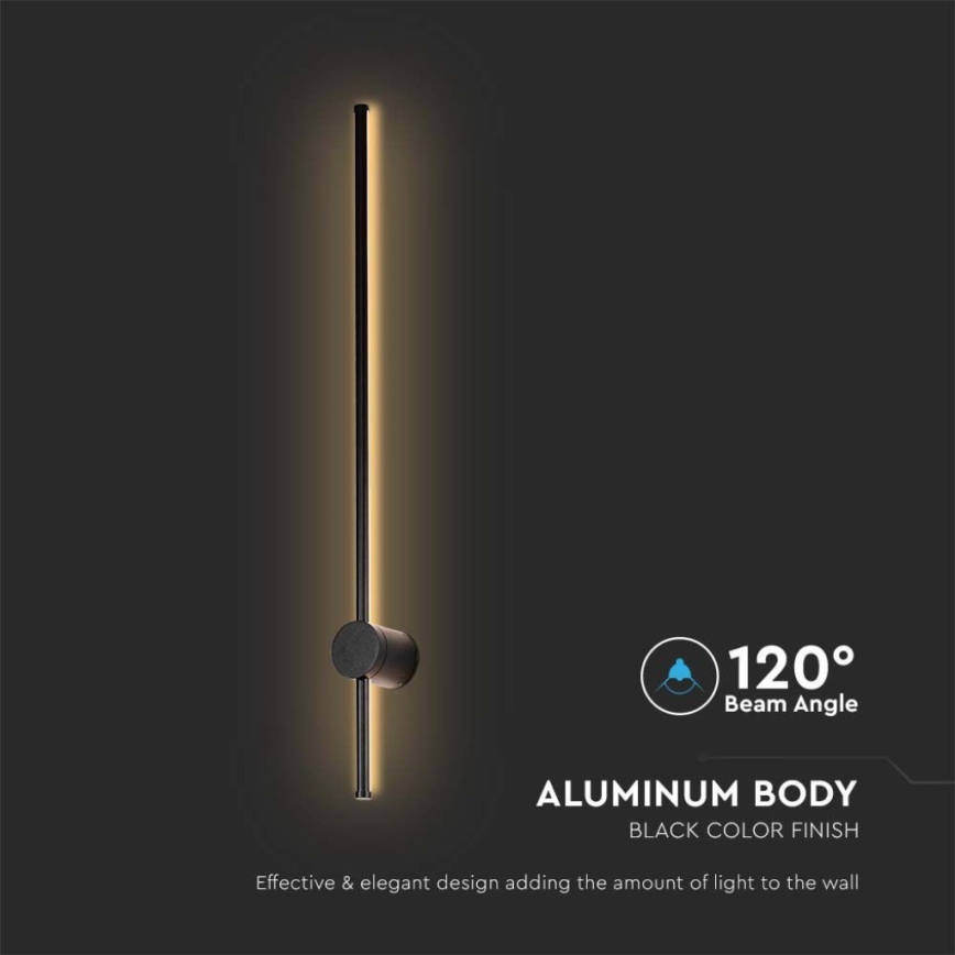 LED Екстериорен аплик LED/12W/230V 3000K IP65 черна