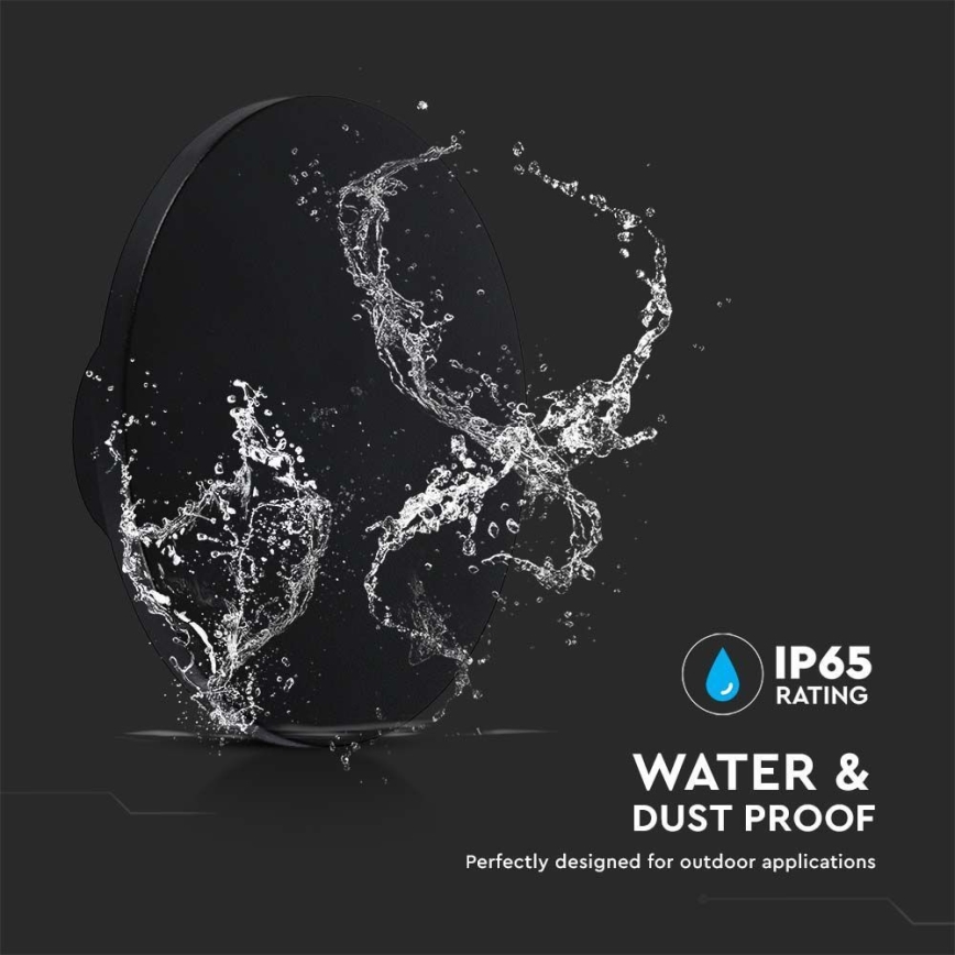 LED Екстериорен аплик LED/12W/230V 3000K IP65 черен