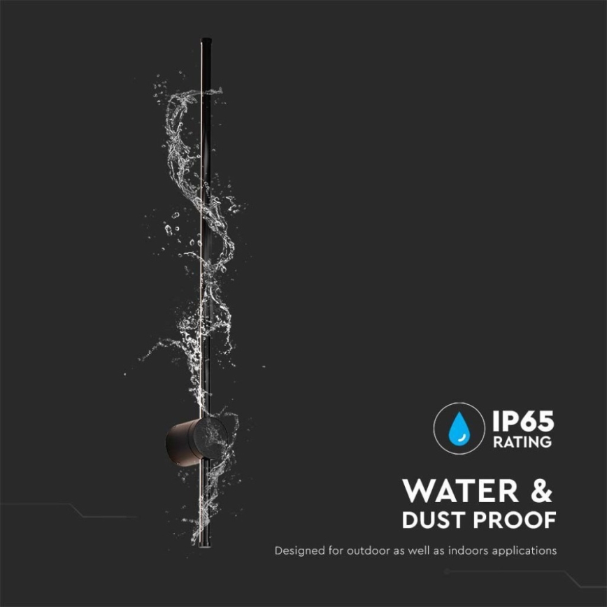 LED Екстериорен аплик LED/12W/230V 3000K IP65 черна