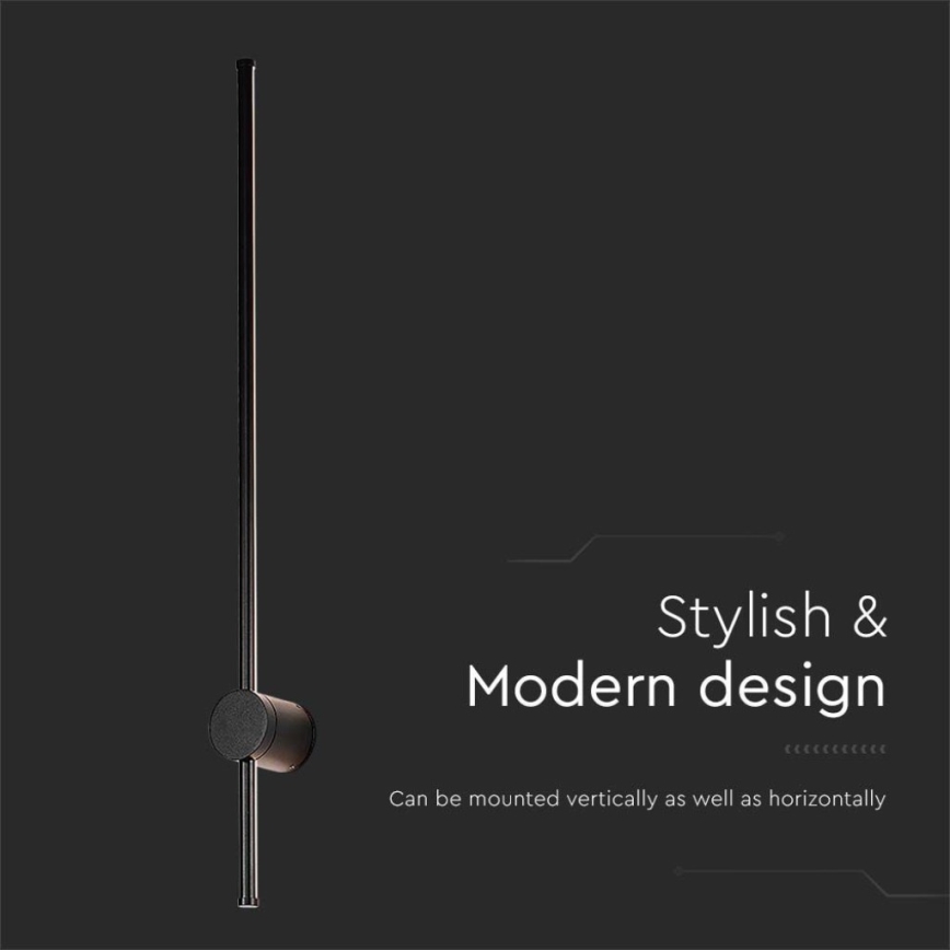 LED Екстериорен аплик LED/12W/230V 3000K IP65 черна