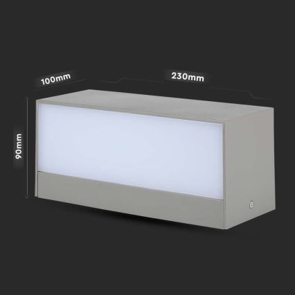 LED Екстериорен аплик LED/12W/230V 3000K IP65