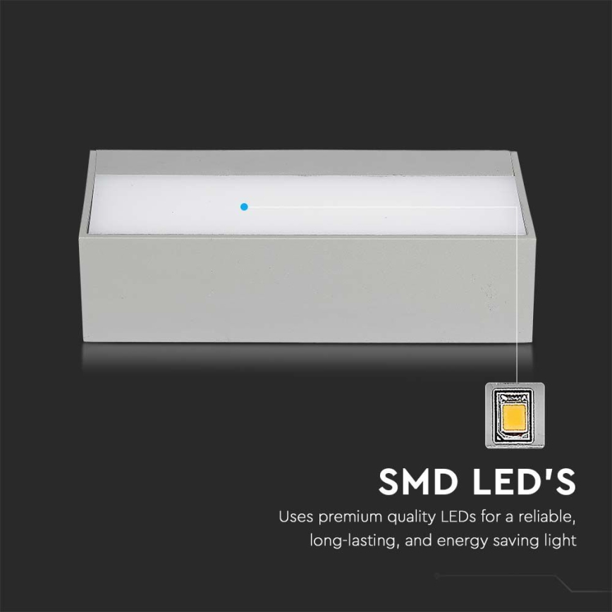 LED Екстериорен аплик LED/12W/230V 6400K IP65