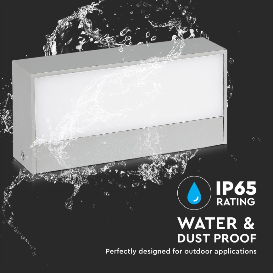 LED Екстериорен аплик LED/12W/230V 6400K IP65