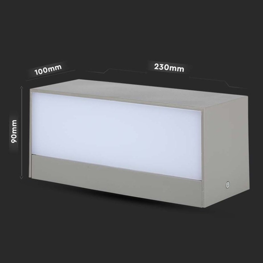 LED Екстериорен аплик LED/12W/230V 6400K IP65