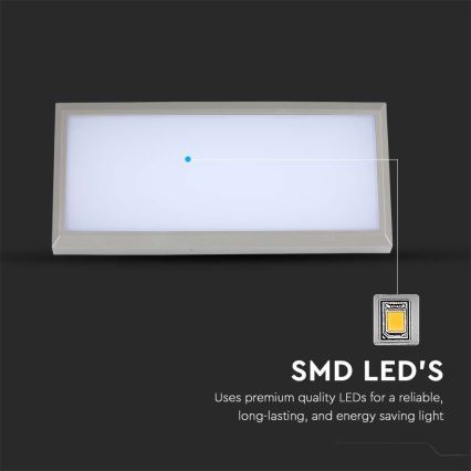 LED Екстериорен аплик LED/12W/230V 6400K IP65 сив