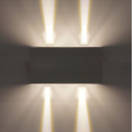 LED Екстериорен аплик LED/12W/230V IP54 черен