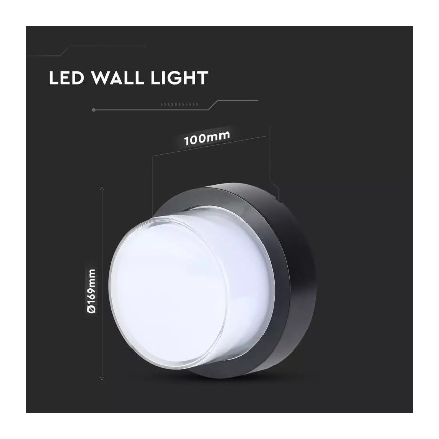 LED Екстериорен аплик LED/12W/230V IP65 3000K
