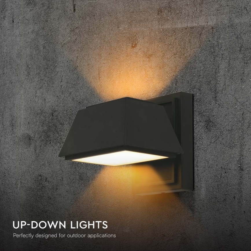 LED Екстериорен аплик LED/15W/230V IP65 4000K черен