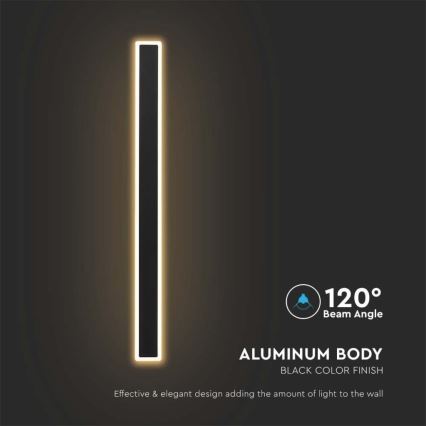 LED Екстериорен аплик LED/17W/230V 3000K IP65 черен