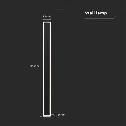 LED Екстериорен аплик LED/17W/230V 3000K IP65 черен