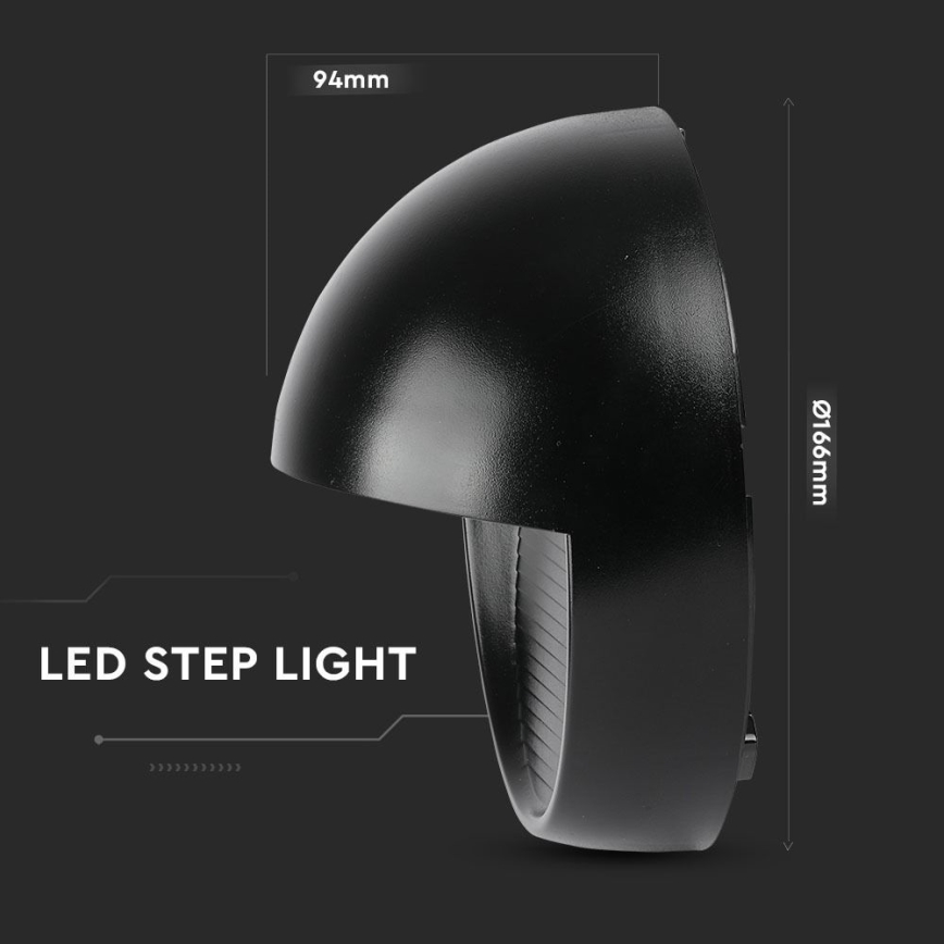 LED Екстериорен аплик LED/3W/230V 4000K IP65 черен