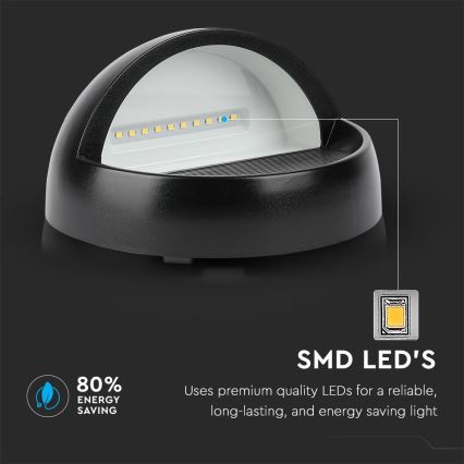 LED Екстериорен аплик LED/3W/230V 4000K IP65 черен