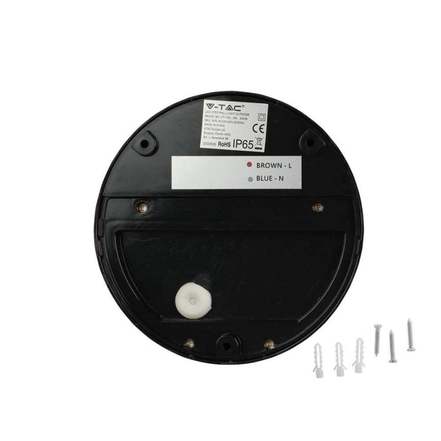 LED Екстериорен аплик LED/3W/230V 4000K IP65 черен