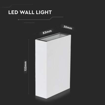 LED Екстериорен аплик LED/4W/230V 3000K IP65 бял