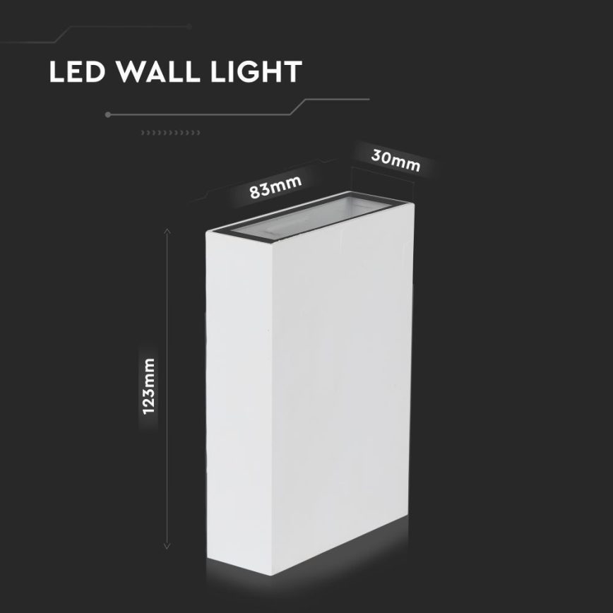 LED Екстериорен аплик LED/4W/230V 3000K IP65 бял