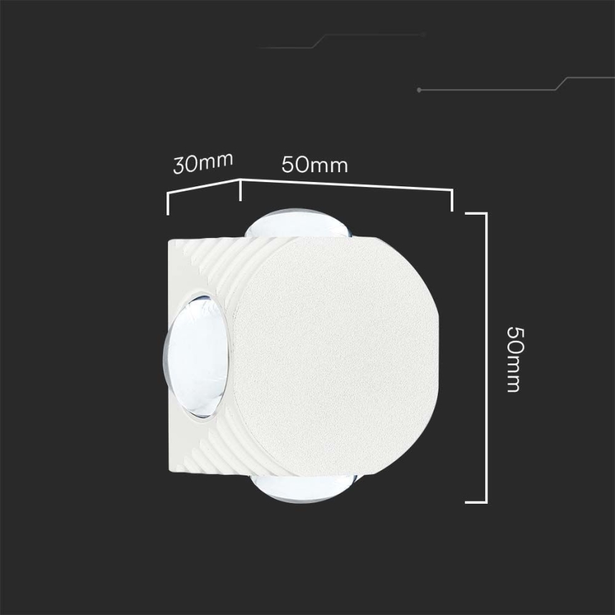 LED Екстериорен аплик LED/4W/230V 4000K IP54 бял