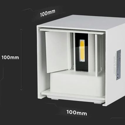 LED Екстериорен аплик LED/5W/230V 3000K IP65 бял