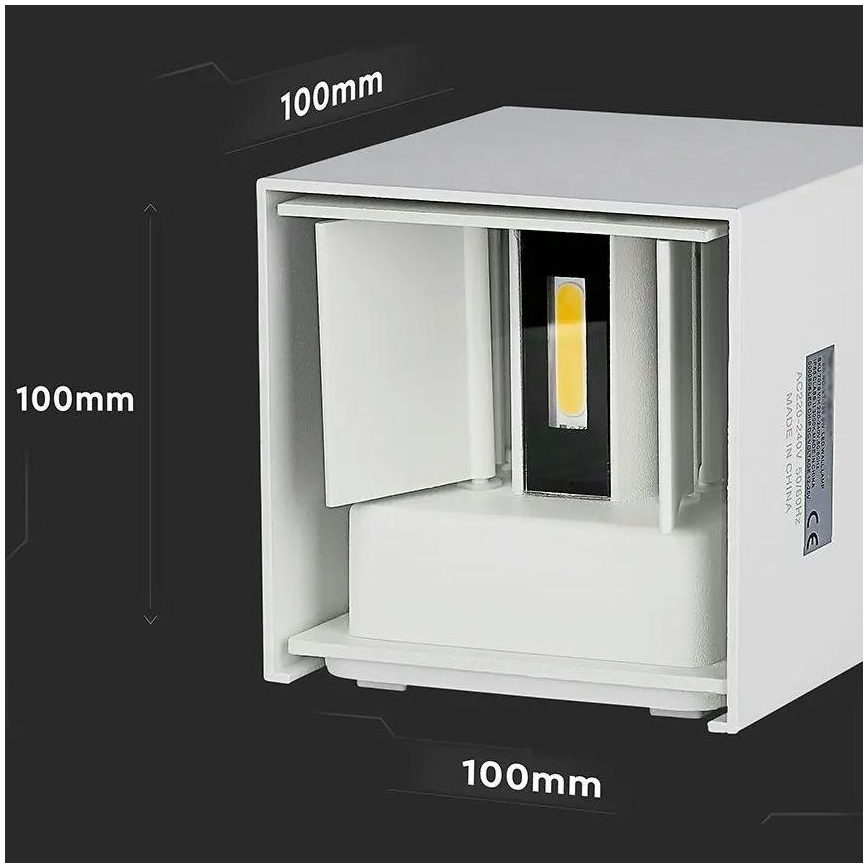 LED Екстериорен аплик LED/5W/230V 3000K IP65 бял