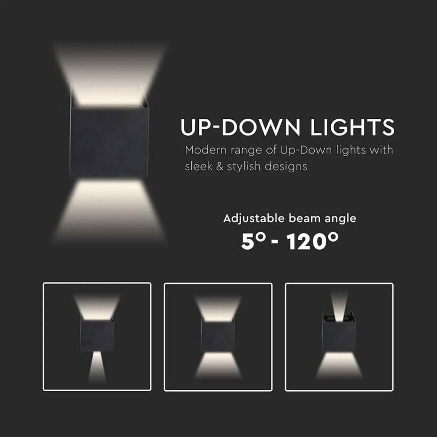 LED Екстериорен аплик LED/5W/230V 3000K IP65 черен