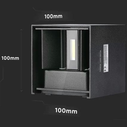 LED Екстериорен аплик LED/5W/230V 3000K IP65 черен