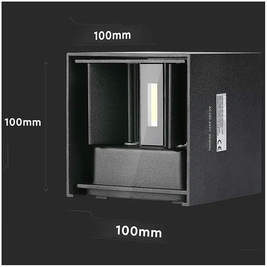 LED Екстериорен аплик LED/5W/230V 3000K IP65 черен