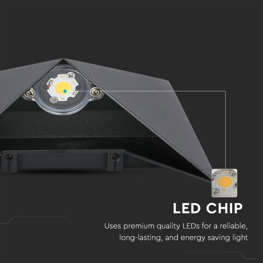 LED Екстериорен аплик LED/5W/230V 3000K IP65 черен