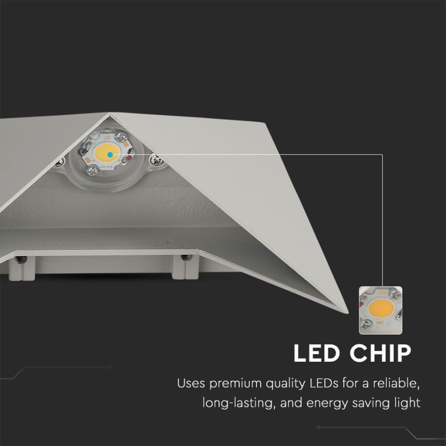 LED Екстериорен аплик LED/5W/230V 3000K IP65 сив