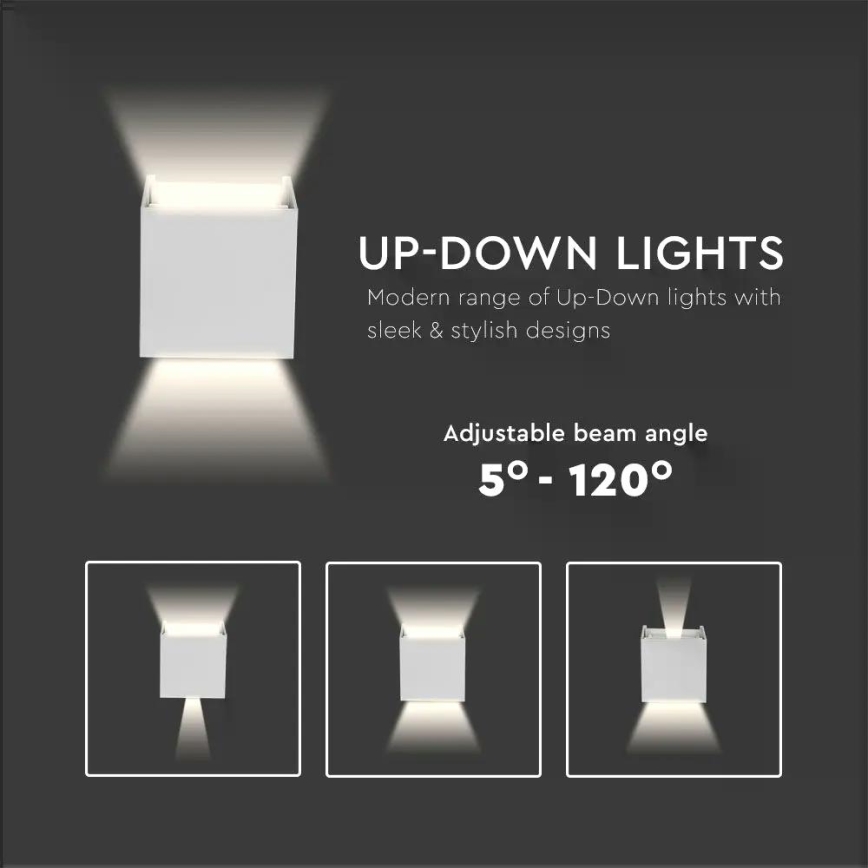 LED Екстериорен аплик LED/5W/230V 4000K IP65 бял