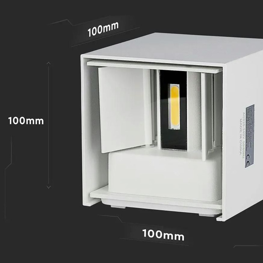 LED Екстериорен аплик LED/5W/230V 4000K IP65 бял